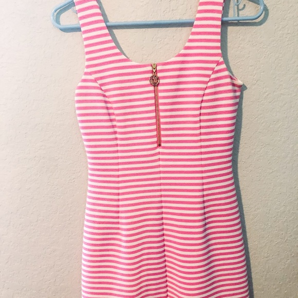 Lilly Pulitzer pink & white striped dress size XS - Picture 1 of 2